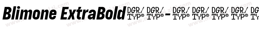 Blimone ExtraBold字体字体转换